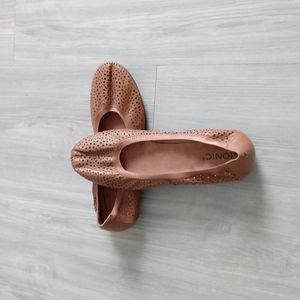 Tan laced flats by Vionic size 11